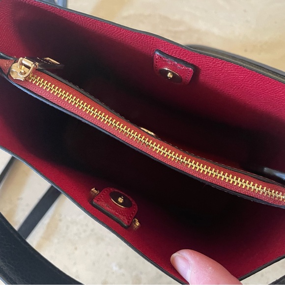 Coach Black Pebbled Leather Shoulder Bag - Picture 4 of 7